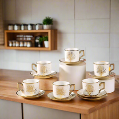 Ensemble de Tasses en Céramique Arabe – Luxe Européen pour Table Basse