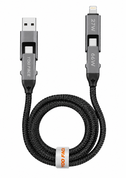 Câble Charge Rapide 4 en 1 CB14 100W Type-C Lightning USB