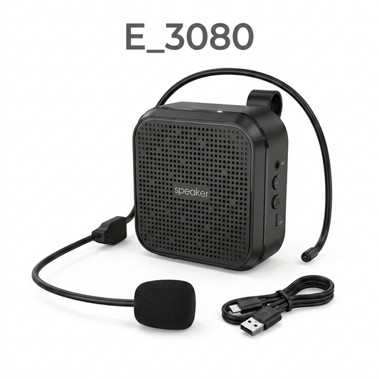 Mini Haut-Parleur Portable E-3080 avec Microphone Sans Fil
